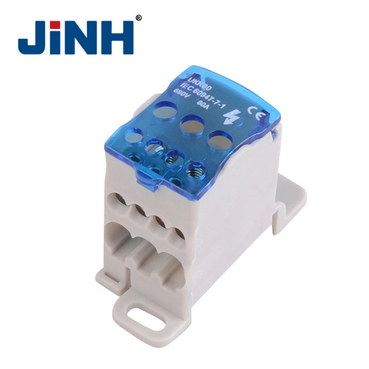 Unipolar Compact Ukk Al /Cu Power Distribution Busbar Terminal Block